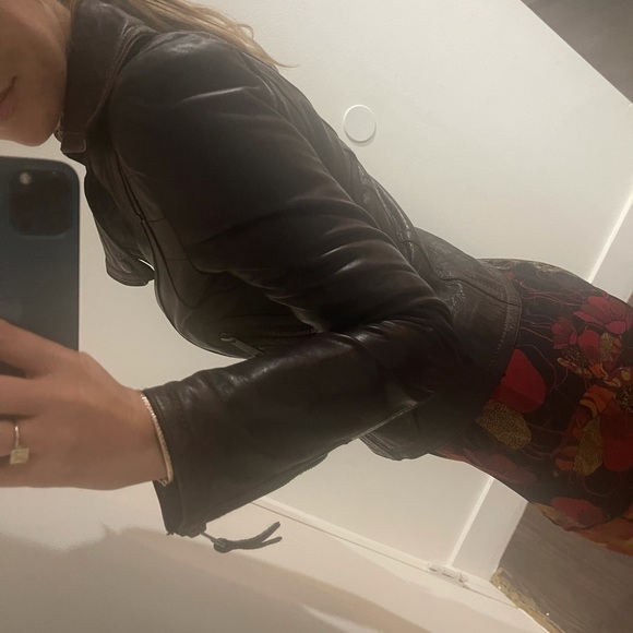 Burberry limited edition leather jacket lambskin size 2-4 biker - Picture 4 of 9